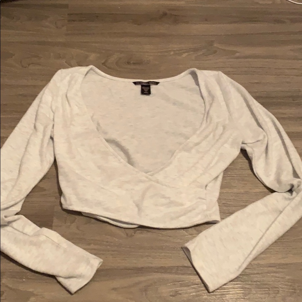 Gray cross body shirt